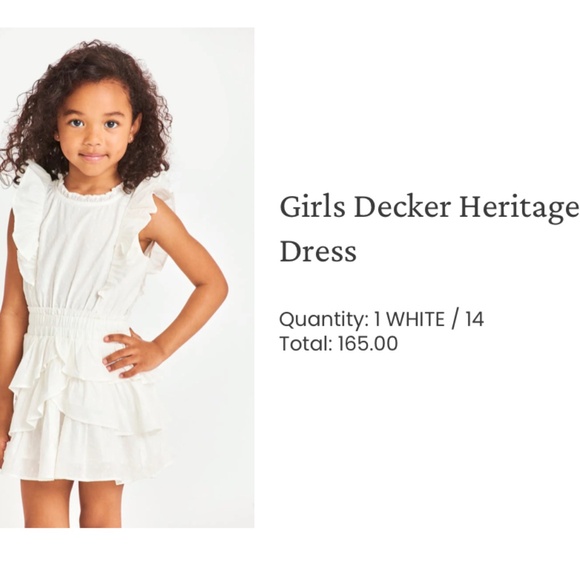 Girls Decker Heritage Dress Love Shack Fancy